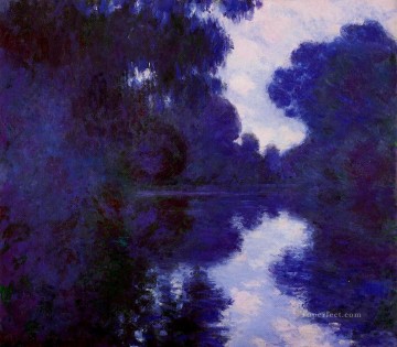  Seine Canvas - Morning on the Seine Clear Weather Claude Monet